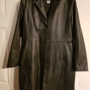MetroStyle Leather Coat.